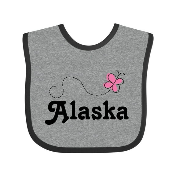 Inktastic Alaska Butterfly Girls Baby Bib