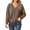 Khaki, variant on Solid Color Oversized V Neck Casual Versatile Knitted Pullover Sweater Soft Comfortable Everyday Wear For Fall Winter Fashion