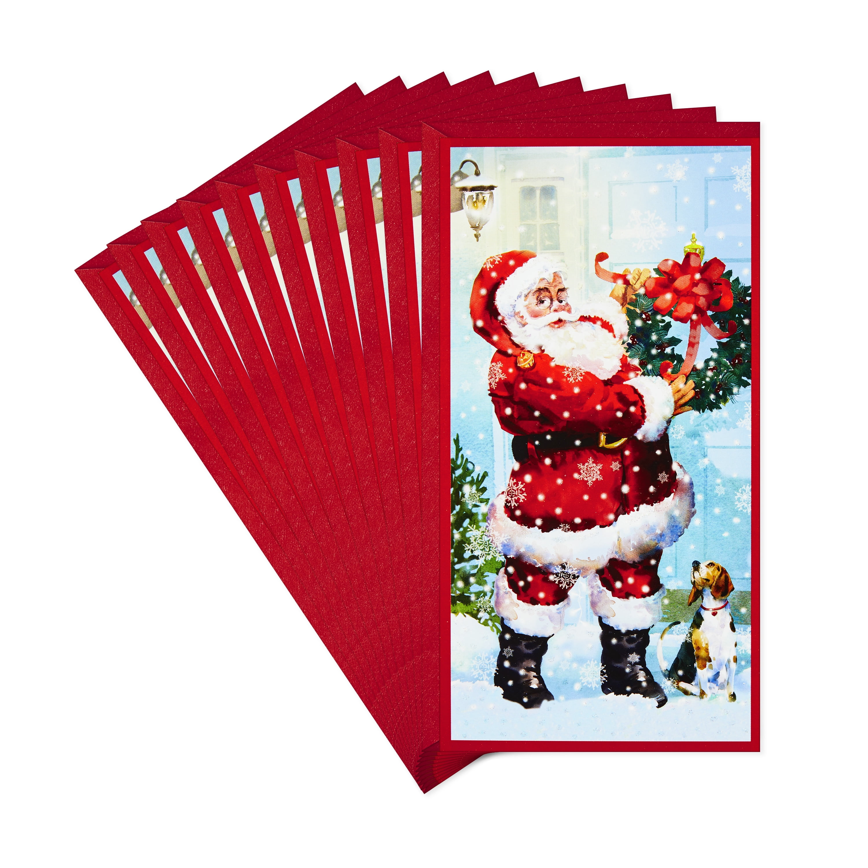 WOW Pack of 8 Christmas Money Wallet Gift Cards & Envelopes Novelty Designs 