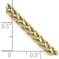 thumbnail image 4 of 14K Yellow Gold 3.3mm Semi-Solid Diamond-cut Wheat with Lobster Lock Chain - 18", 4 of 8