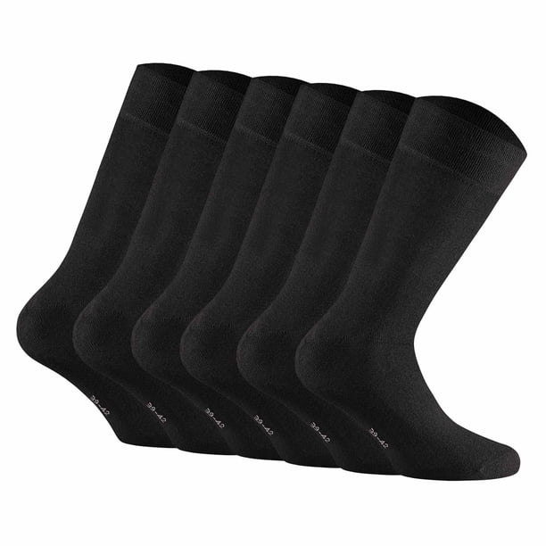 Rohner Basic Calcetines unisex, paquete de 3 - Cotton, calcetines cortos, monocolor Negro 39-42