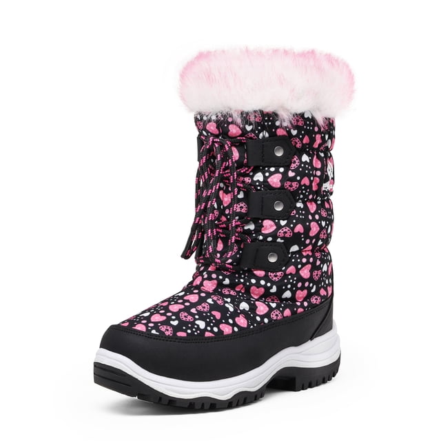 Dream Pairs Botas de nieve de invierno hasta la rodilla con forro de piel sintética antideslizante para niños y niñas NORDIC Dream Pairs NORDIC