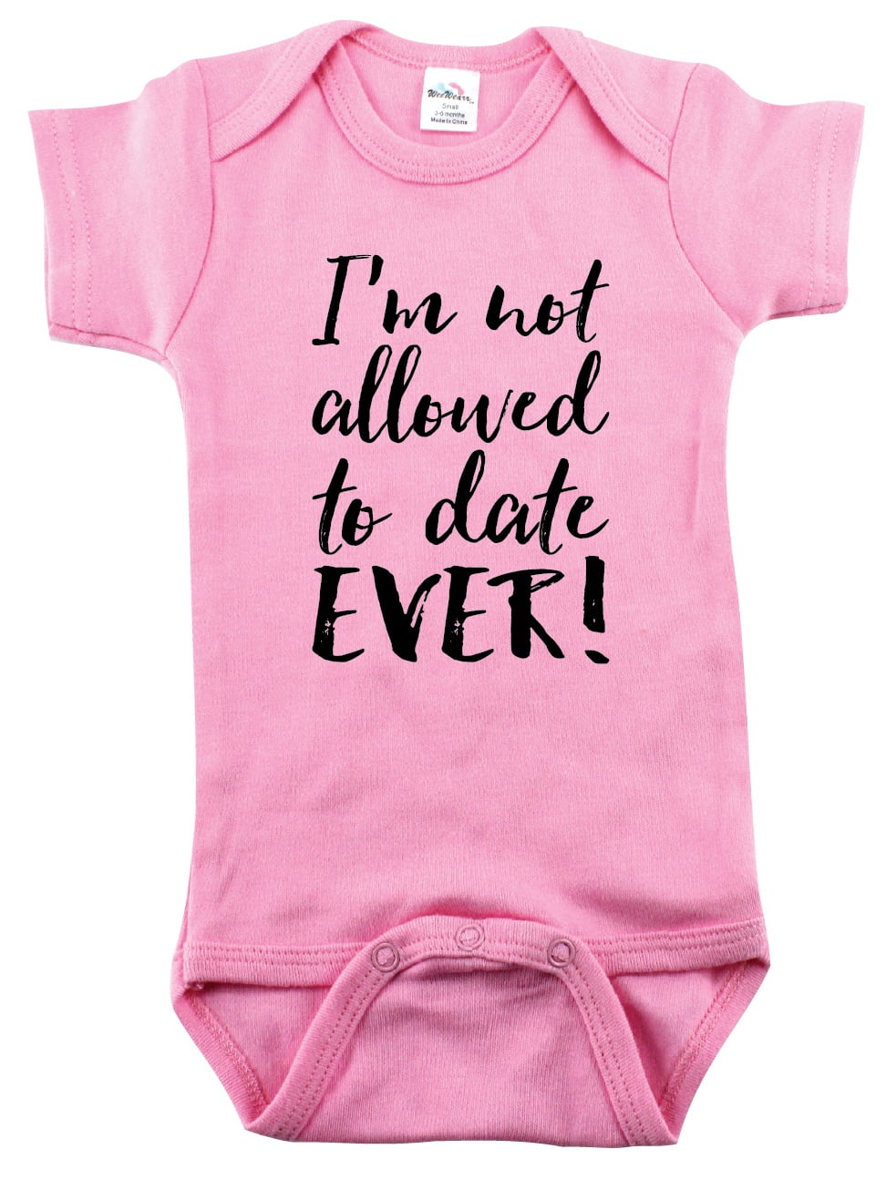 Not Allowed to Date, Cute Little Girl Bodysuit, Baby Girl Clothes, 0-3 ...