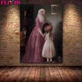 thumbnail image 4 of Pintura en lienzo de arte de pared Vintage, Impresión de póster de arte gótico oscuro, conejo, mago, pianista, fantasma, chica demonio, decoración del hogar sin marco, 4 of 4