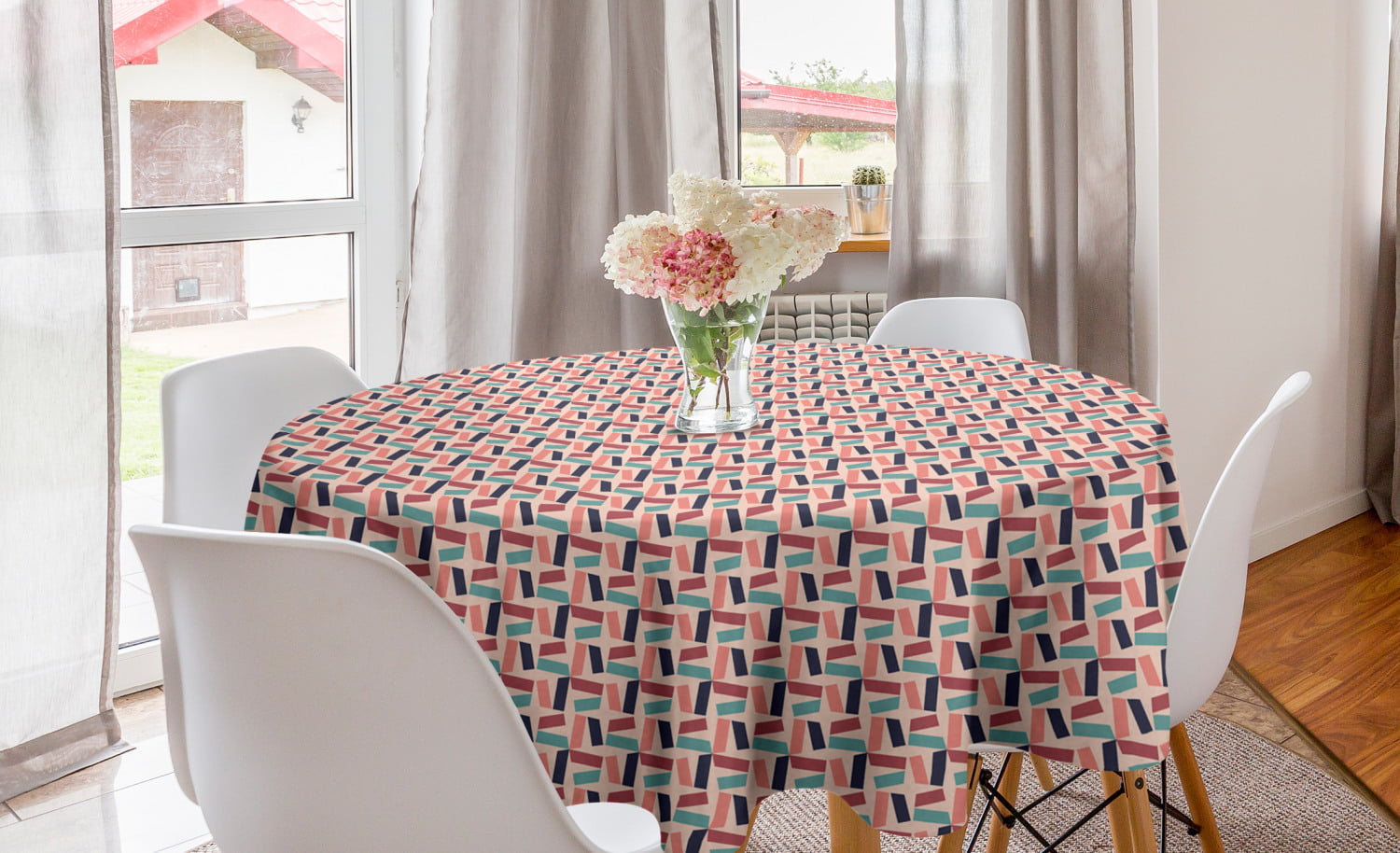 Geometric Print Waterproof Tablecloth Rectangle Table Cloth Cover Dining Kitchen 