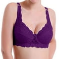 thumbnail image 2 of QATAINLAV Everyday Bras for Women Comfort Support Push Up No Underwire Bralettes Solid Color Plus Size Breathable Lace Bralette Purple 75B Holiday Sales, 2 of 5