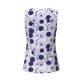 thumbnail image 5 of Xecao Daisies Flowers print women's scoop neck, loose-fit workout tank tops for the gym., 5 of 9