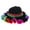 Black red green, variant on Adult Crochet Bucket Hat Handmade Ruffled Brim Fisherman Hat Windproof Hat