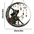 thumbnail image 6 of WKSCLPAI Moonlight Witch Suncatcher Halloween Christmas Acrylic Pendant Decorations, Wreath Suncatchers for Windows Wall Hanging, Indoor Home Decor(Rope/Chain Hanger Random) 6/8/12 Inch Optional, 6 of 6