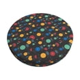 thumbnail image 1 of Disketp Vintage Records Funda Redonda para Taburete, Funda de Cojín para Silla de Bar Suave y Elástica-14 inch, 1 of 7