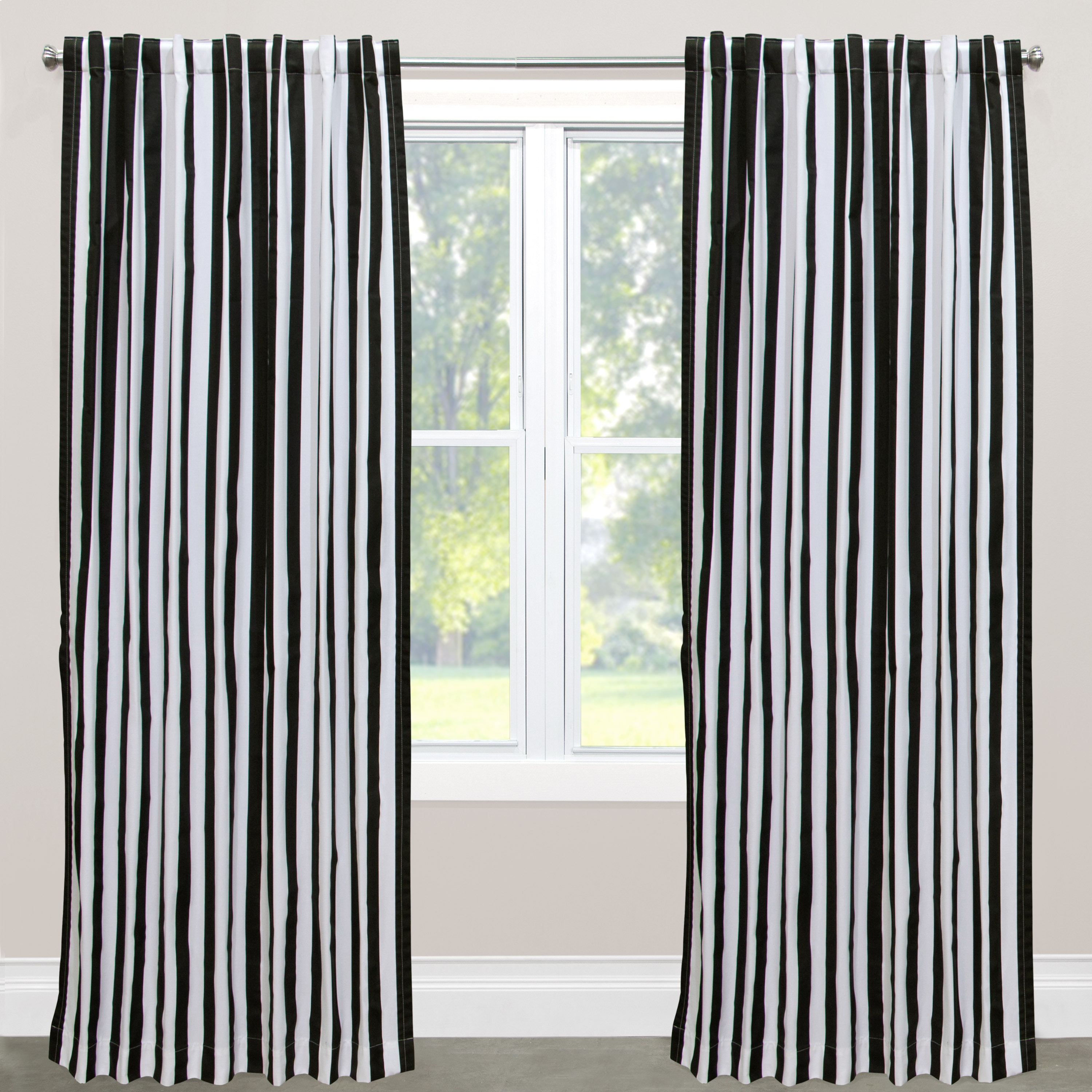 Skyline Furniture Skyline Cotton Canopy Stripe Window Curtain Panel