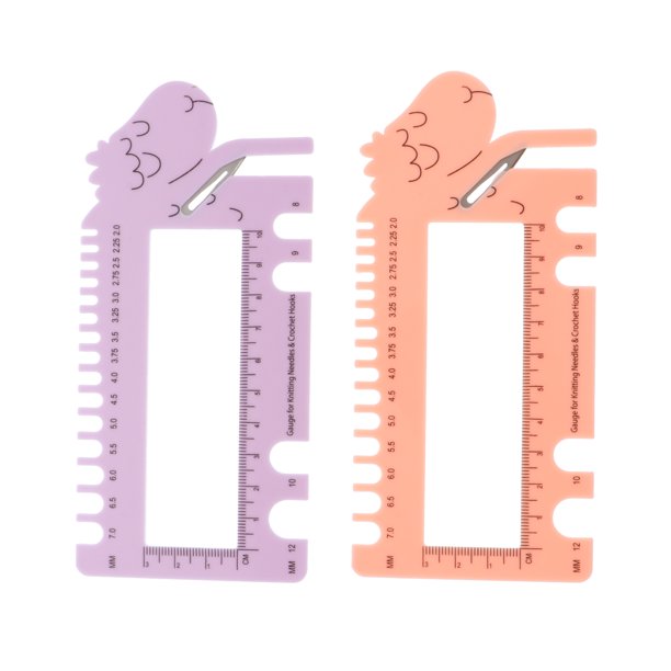 2 Unids Sheep Style Knitting Aguja Gauges Ganchillos Ganchos DIY Craft Accesorios