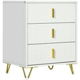 thumbnail image 1 of HOMCOM Commode à 3 Tiroirs, Armoire de Rangement à Tiroirs, Blanc, 1 of 10