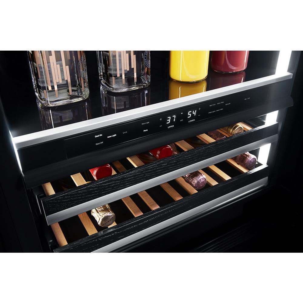 Jenn-Air JUBFL242HL 13 Bottle Stainless Steel Built-In Dual Zone Wine Refrigerator