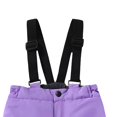 thumbnail image 5 of GiLiling Kids Two Piece Ski Suit with Hooded Jacket and Snow Bib Pants, Warm Insulated Winter Snowsuit for Outdoor Play (Purple, 4-5 Years), 5 of 6