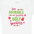 thumbnail image 4 of Inktastic Too Adorable to Wear Ugly Sweaters Boys or Girls Baby Bodysuit, 4 of 5