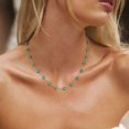 thumbnail image 2 of Collar LADYGD de Cuentas Turquesa con Baño de Oro 14K de 45 cm, 2 of 6