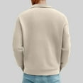 thumbnail image 4 of Donemore Men's Solid Color Long Sleeve Turn-Down Collar Knitted Pullover Sweater Breathable Casual Versatile, 4 of 8