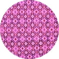 thumbnail image 1 of Ahgly Company Indoor Round Abstract Pink Modern Area Rugs, 3' Round, 1 of 4