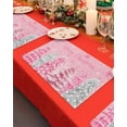 thumbnail image 4 of Christmas Placemats Set of 4 Pink Christmas Tree Christmas Placemats for Dining Table Buffalo Plaid Pine Tree Snow Table Mat Winter Holiday Home Party Kitchen Table Decorations, 4 of 6