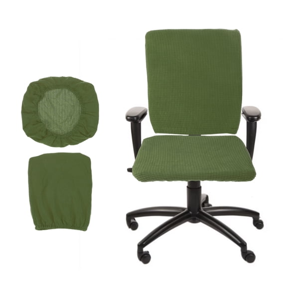 Office Chair Cover, Desk Chair Cover Stretch Slipcover for Home Office Desk Chairs Green