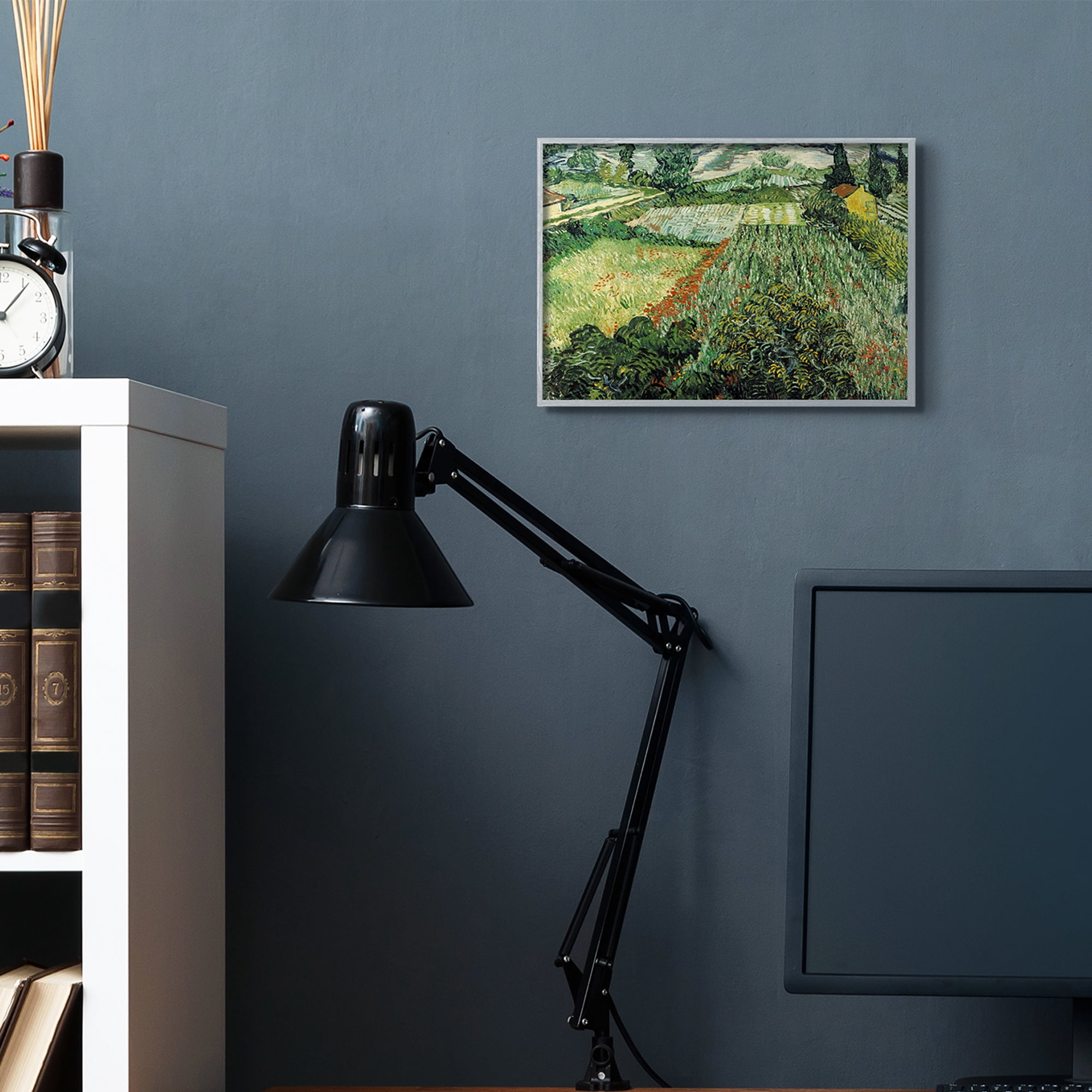 Stupell Industries Classic Van Gogh Field Painting Feld Mit Mohnblumen Gray Framed by Vincent Van Gogh