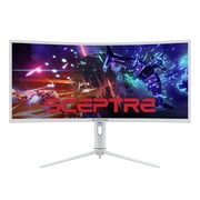 NEBULA White 34" UltraWide 1000R Curved Gaming Monitor 3440 x 1440 up to 165Hz 1ms 99% sRGB Ambient Light Sensor, HDR1000 Height Adjustable 2022 (C345B-QUN168W)