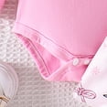 thumbnail image 6 of mgoYE My First Christmas Baby Girl Outfit Newborn Romper Skirts Pants Set Fall Winter Infant Christmas Dress Pant Clothes Headband(Pink,3-6 Months), 6 of 8