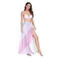 thumbnail image 2 of FORMRS Womens Beach Sarong Semi-Sheer Bikini Wrap Skirt Swimsuit Cover-ups, Blue Gradient, 2 of 7