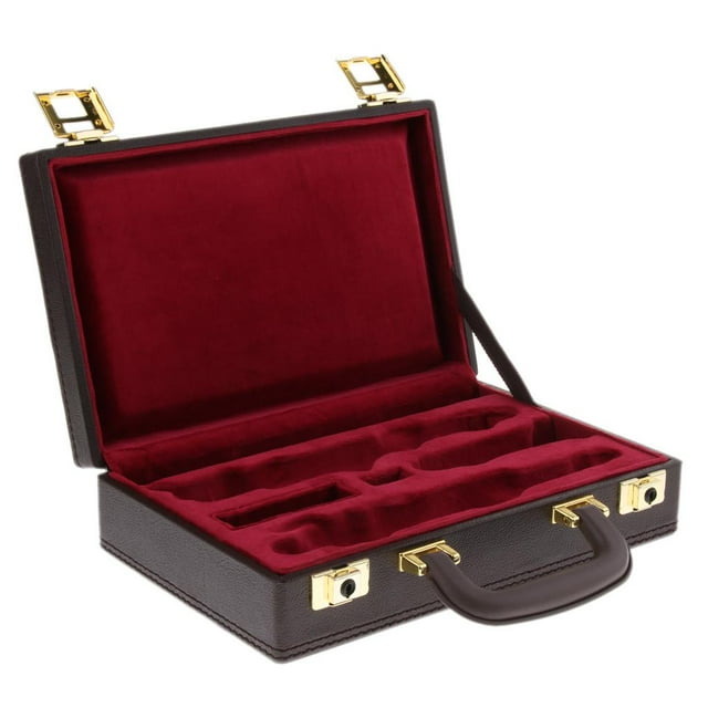 Esquirla Portable Hard Oboe Wooden Case Box Container Brown Woodwind Accessory for Oboist