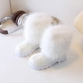 thumbnail image 5 of Babcutegg Girls Winter Short Boots Warm Fleece Lined British Style Kids Casual Comfy Princess Booties White Size 9 Toddler, 5 of 10