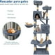 thumbnail image 2 of Torre para Gatos 2 M, Hamaca, Rascador, Árbol para Gatos, Cubierta de Felpa, Torre de Actividades, Escalador, Múltiples Niveles, Cuerda de Yute, Rampa, Juguete Colgante (Azul), 2 of 8