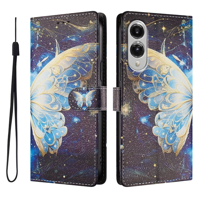 FOXDOCK Funda Tipo Cartera para Samsung Galaxy S25 Edge con Soporte y Correa – Diseño de Patrones Lindos