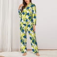 thumbnail image 2 of Sikiie Lilies Flowers Women's Long-Sleeve Shirt and Full-Length Bottom Pajama Set (s-xxl)-Large, 2 of 7