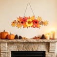thumbnail image 6 of Fall Wall Hanging Decor, Halloween Thanksgiving Floral Pendant, Artificial Pumpkin Sunflower Maple Leaf Decoration, Door Entrance Hanging Ornament, Autumn Home Decor, 6 of 6