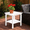 White, variant on 2-Tier Square Corner HDPE Side Table, 210 lbs Upper Weight Capacity Weatherproof Patio Storage Table for Garden, Balcony & Living Room