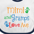 thumbnail image 4 of Inktastic Mimi and Gramps Love Me Boys or Girls Baby Bib, 4 of 4