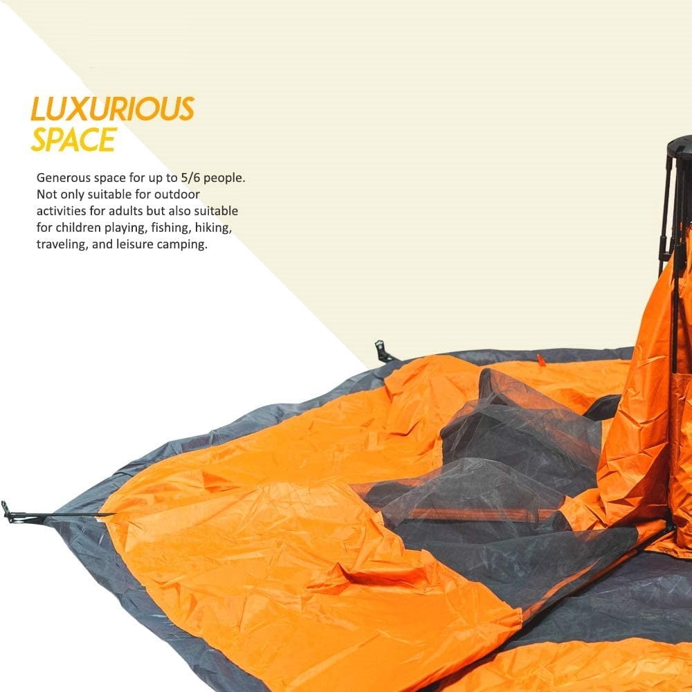 Glarewheel  4-Person Pop Up Tent, Orange