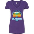 thumbnail image 3 of Inktastic Summer Enjoy the Sunshine St. Augustine Florida in Blue Women's V-Neck T-Shirt, 3 of 5