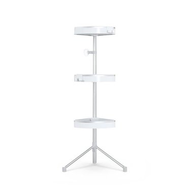 16 x 9 x 36 in. HiRISE Aluminum 3 Standing Shower Caddy, White