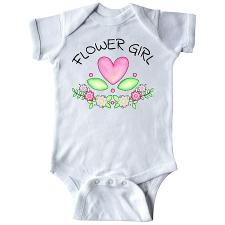 

Inktastic Flower Girl- heart flowers Gift Baby Girl Bodysuit