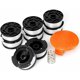 thumbnail image 1 of Bobina de repuesto para amoladora de línea de 30 pies, 0,065 pulgadas, bobina de línea de repuesto para amoladora Black + Decker (8 bobinas de repuesto, 1 tapa de bobina, 1 resorte) JAMW Sencillez, 1 of 5