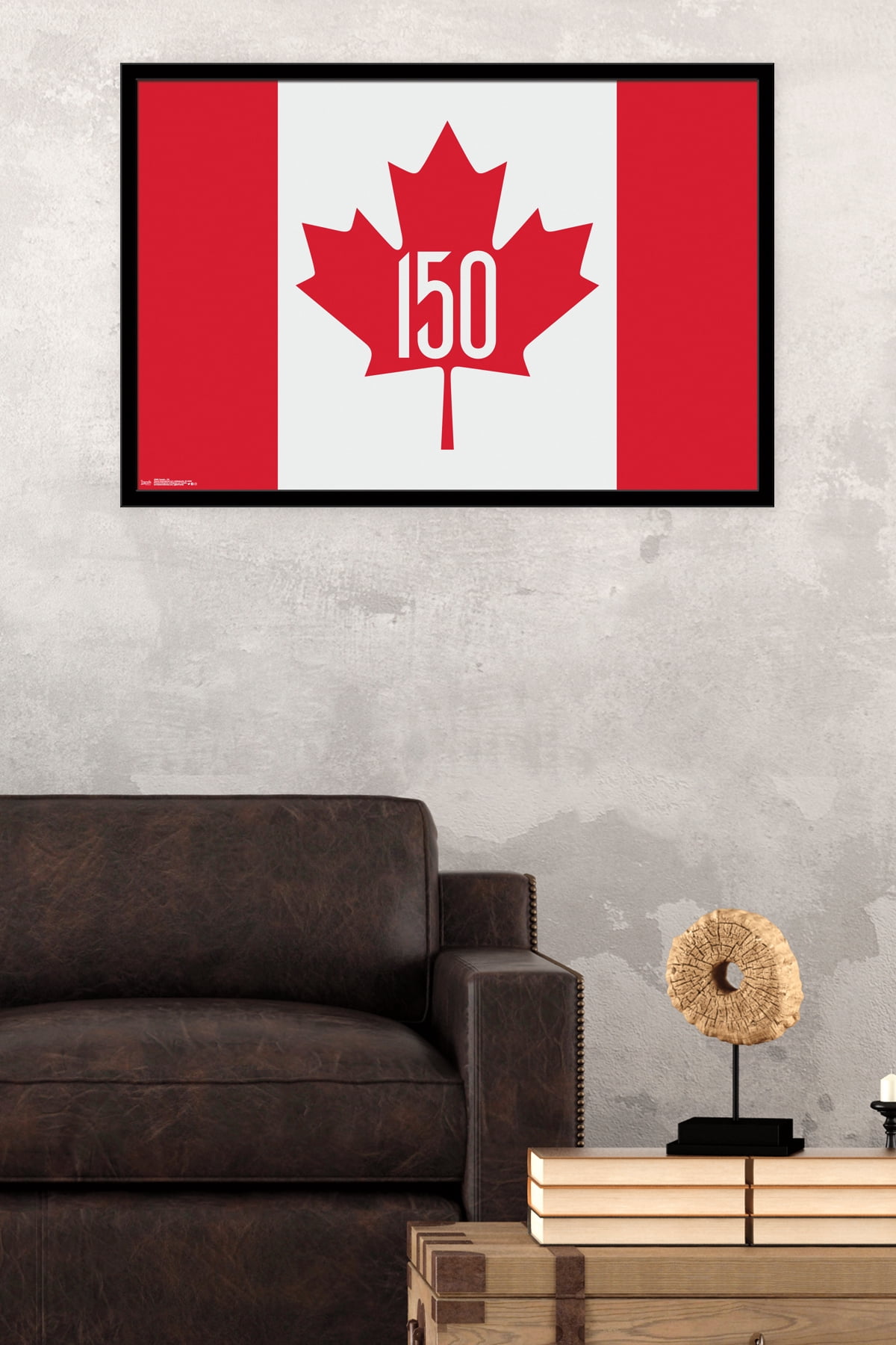 Canada - 150th Anniversary Wall Poster, 22.375" x 34", Framed
