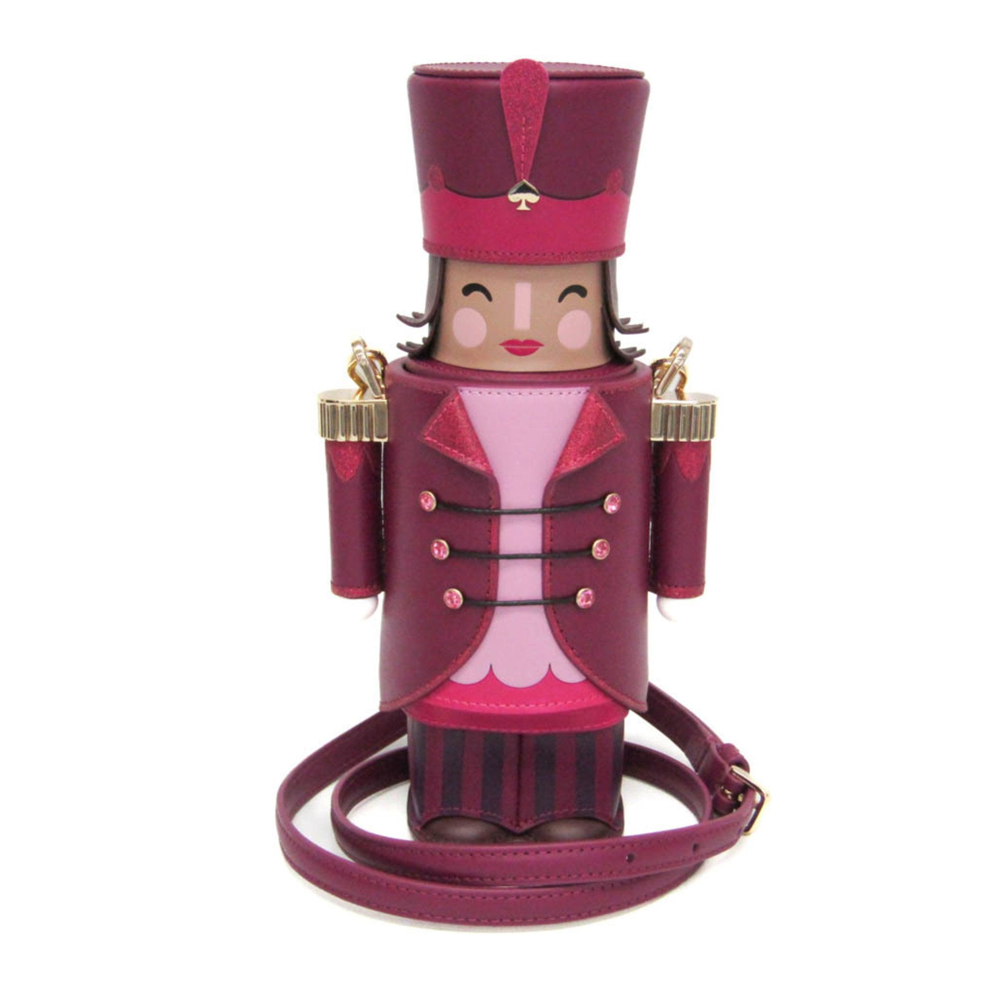 Pre-Owned Kate Spade Oh What Fun 3D Nutcracker KJ0741 Women's Leather Shoulder Bag Purple