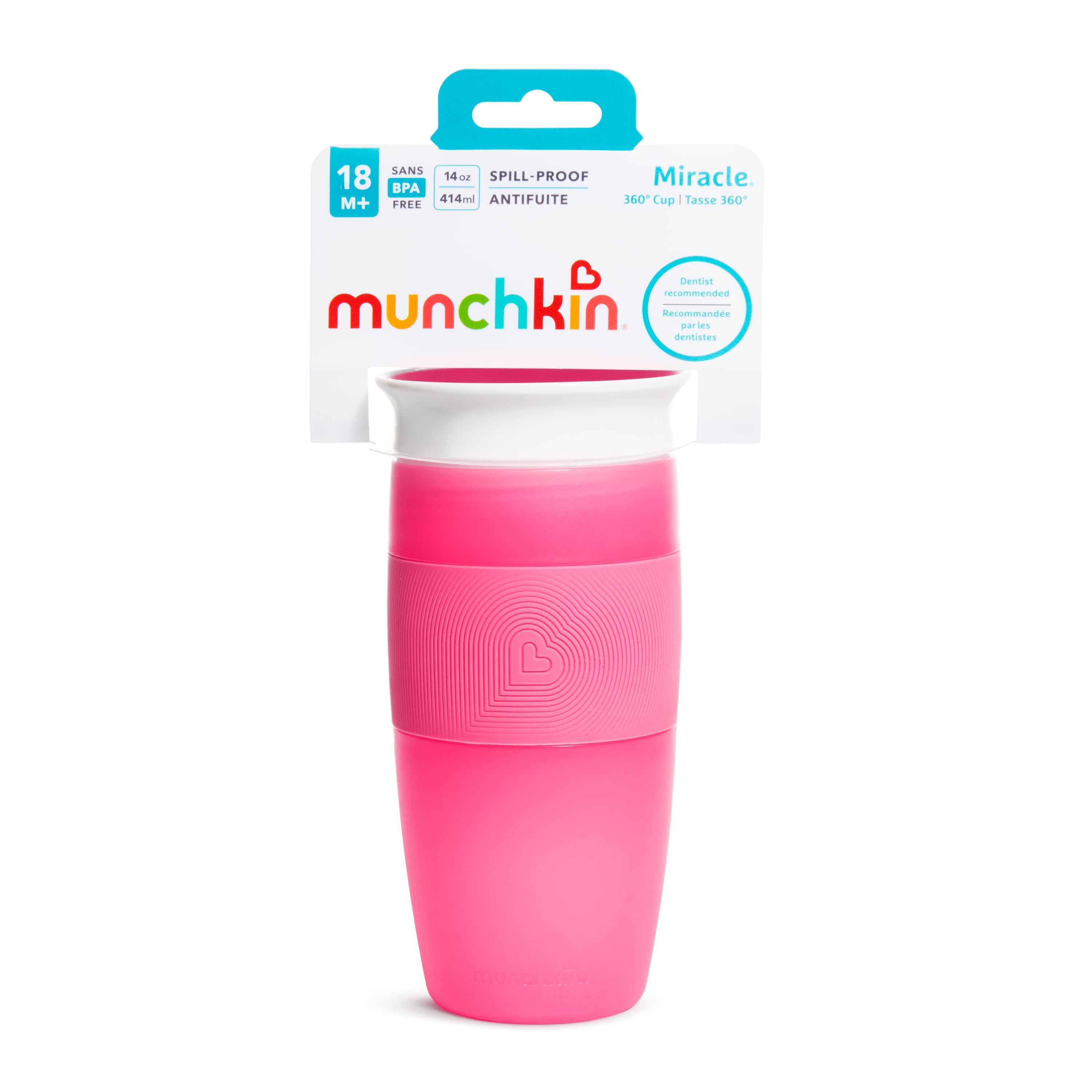 Munchkin Miracle 360 Toddler Sippy Cup 14 oz Pink Unisex