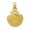 MultiColor, variant on 14K Yellow Gold Texture and Polished Finish Oyster Shell Charm Pendant