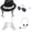 4pc-A, variant on Pop Star Costume Accessories Set, Sequin Fedora Hat Sunglasses Headset Mic Gloves for Halloween Stage Show