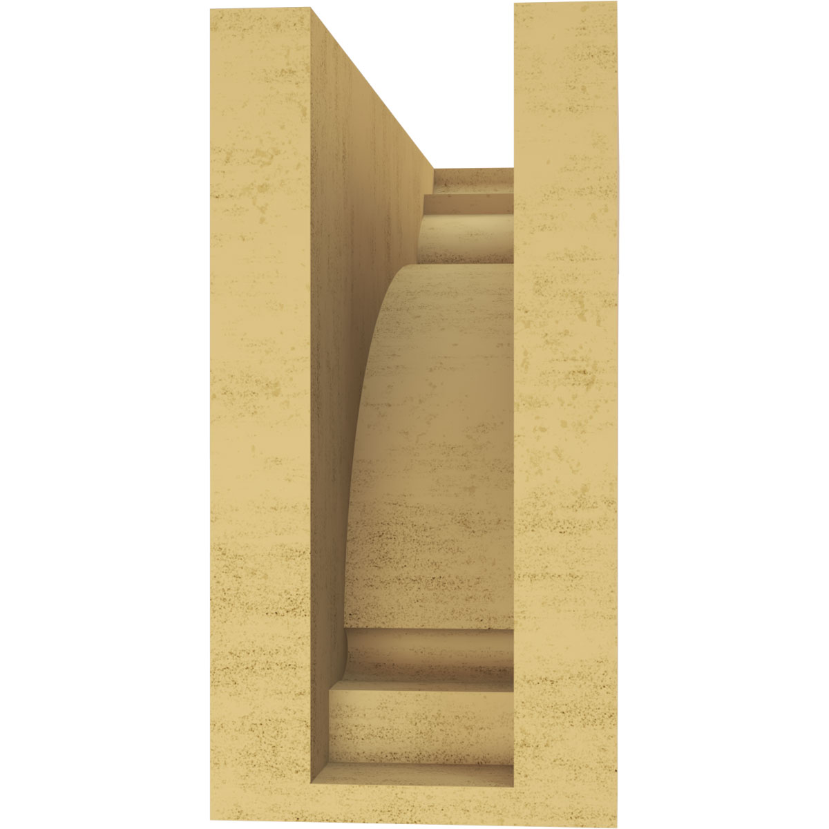 4"W x 12"D x 8"H Classic Hughes Rough Cedar Woodgrain TimberThane Corbel, Primed Tan