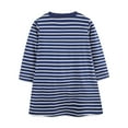 thumbnail image 4 of HILEELANG 100% Cotton Girls Long Sleeve Dress with NavyUnicorn ,NavyStripeDog,StripeStrawberry and FloralPumpkin – Ages 2-7, 4 of 7