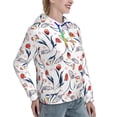 thumbnail image 6 of Salouo Tulips Flowers Pattern Hoodie Sweatshirts for Women, Autumn Pullover Hoodie Workout Sweat Women's Long Sleeve Preppy Sweatshirts-Small, 6 of 7
